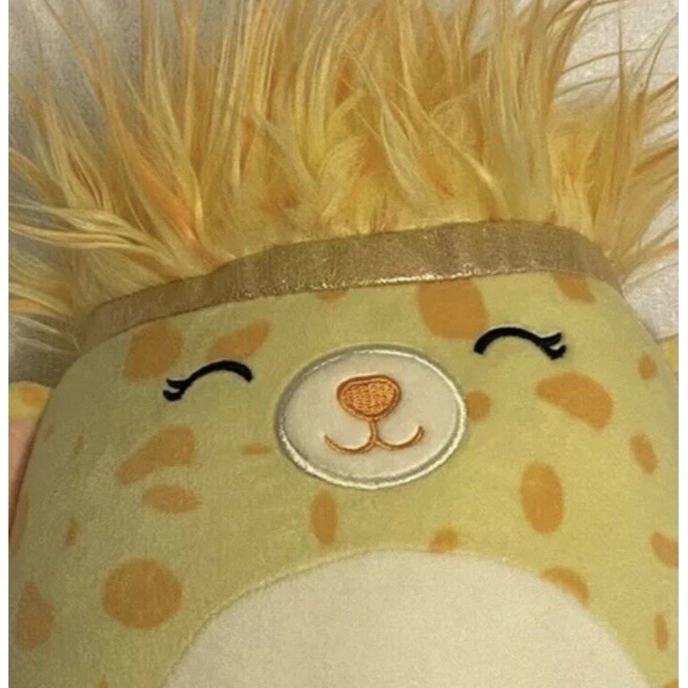 New Squishmallow Kellytoy 2020 Squish-DOOS 8" Lexi The Yellow Cheetah Plush
